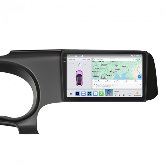 Штатная магнитола Lesko для Hyundai i10 III 2019-н.в. экран 9" 4/64 QLED CarPlay 4G Wi-Fi GPS 360 Prime