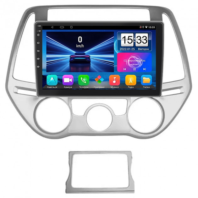Штатная магнитола Lesko для Hyundai i20 I Рестайлинг 2012-2014 экран 9" 1/16Gb Wi-Fi GPS Base