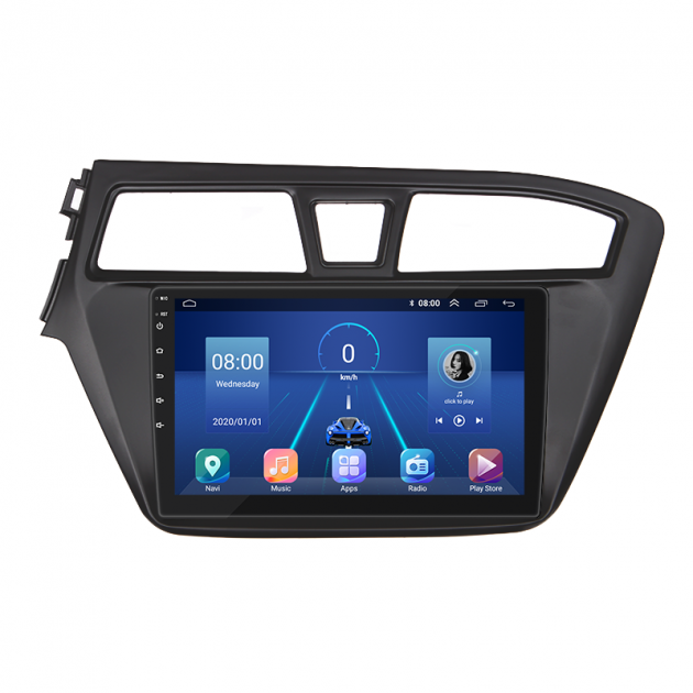 Штатная магнитола Lesko для Hyundai i20 II 2014-2018 экран 9" 2/32Gb 4G Wi-Fi GPS Top