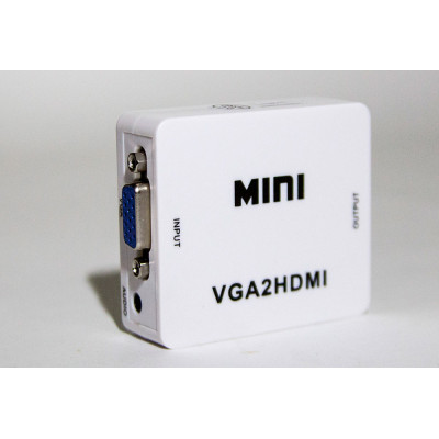 Переходник VGA на HDMI конвертер для ПК, ноутбука, видео регистратора адаптер преобразователь с аудио и внешним питанием HDMI - VGA VGA2HDMI(4272)