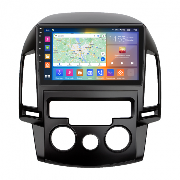 Штатная магнитола Lesko для Hyundai i30 I 2007-2010 экран 9" 2/32Gb CarPlay 4G Wi-Fi GPS Prime