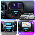 Штатная магнитола Lesko для Hyundai i30 I Рестайлинг 2010-2012 экран 9" 4/64Gb 4G Wi-Fi GPS Top