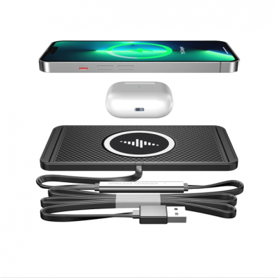 Силиконовый коврик в авто с быстрой беспроводной зарядкой Car Wireless Pad C1 15W