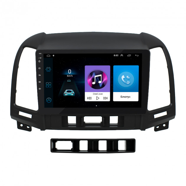 Штатная магнитола Lesko для Hyundai Santa Fe II 2005-2010 экран 9" 1/16Gb Wi-Fi GPS Base
