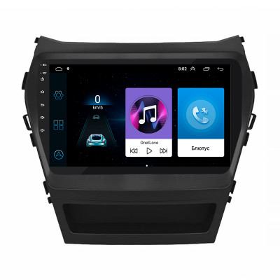 Штатная магнитола Lesko для Hyundai Santa Fe III 2012-2016 экран 9" 1/16Gb Wi-Fi GPS Base