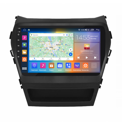 Штатная магнитола Lesko для Hyundai Santa Fe III 2012-2016 экран 9" 2/32Gb CarPlay 4G Wi-Fi GPS Prime