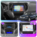 Штатная магнитола Lesko для Hyundai Santa Fe III 2012-2016 экран 9" 4/64Gb 4G Wi-Fi GPS Top