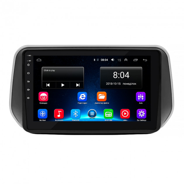 Штатная магнитола Lesko для Hyundai Santa Fe IV 2018-2021 экран 10" 2/32Gb Wi-Fi GPS Base