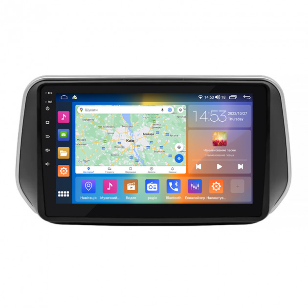Штатная магнитола Lesko для Hyundai Santa Fe IV 2018-2021 экран 10" 4/64Gb CarPlay 4G Wi-Fi GPS Prime
