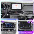 Штатная магнитола Lesko для Hyundai Santa Fe IV 2018-2021 экран 10" 4/64 QLED CarPlay 4G Wi-Fi GPS 360 Prime