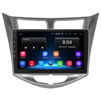 Штатная магнитола Lesko для Hyundai Solaris I 2010-2014 экран 10" 2/32Gb Wi-Fi GPS Base
