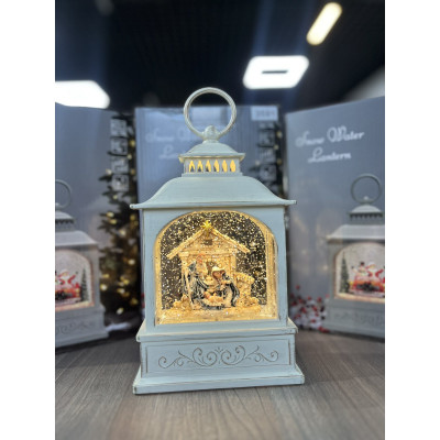 Рождественская ночь Новогодний музыкальный фонарь ночник с подсветкой Xmas 24072D