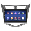 Штатная магнитола Lesko для Hyundai Solaris I 2010-2014 экран 10" 4/32Gb 4G Wi-Fi GPS Top
