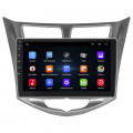 Штатная магнитола Lesko для Hyundai Solaris I Рестайлинг 2014-2017 экран 10" 1/16Gb Wi-Fi GPS Base
