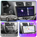 Штатная магнитола Lesko для Hyundai Solaris I Рестайлинг 2014-2017 экран 10" 2/32Gb 4G Wi-Fi GPS Top