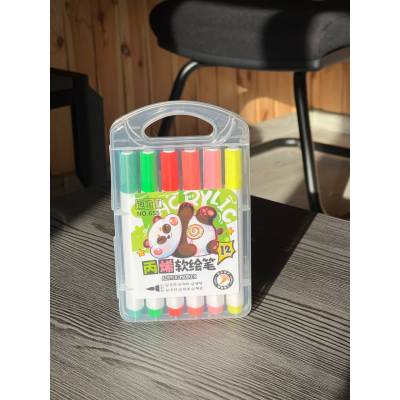Акварельные маркеры 12 цветов Water Brush