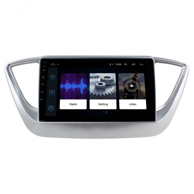 Штатная магнитола Lesko для Hyundai Solaris II 2017-2020 экран 9" 2/32Gb Wi-Fi GPS Base