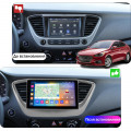 Штатная магнитола Lesko для Hyundai Solaris II 2017-2020 экран 9" 2/32Gb CarPlay 4G Wi-Fi GPS Prime