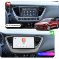 Штатная магнитола Lesko для Hyundai Solaris II 2017-2020 экран 9" 4/64 QLED CarPlay 4G Wi-Fi GPS 360 Prime