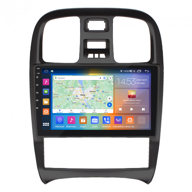 Штатная магнитола Lesko для Hyundai Sonata IV (EF) Рестайлинг 2001-2012 экран 9" 2/32Gb CarPlay 4G Wi-Fi GPS Prime