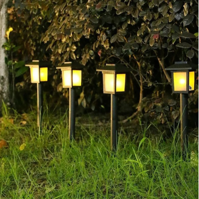 Садовый фонарь на солнечной батарее Квадрат LED 26 см 6 WW Белый теплый
