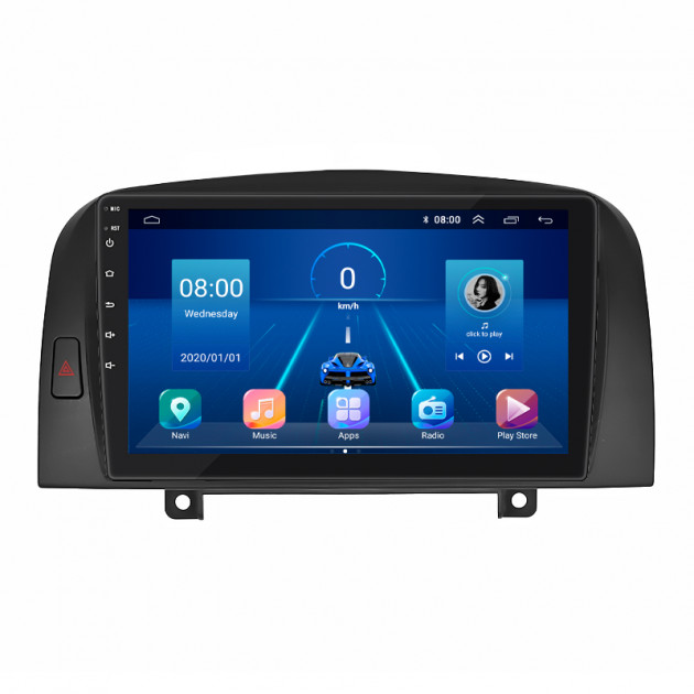 Штатная магнитола Lesko для Hyundai Sonata V (NF) 2004-2010 экран 9" 4/64Gb 4G Wi-Fi GPS Top