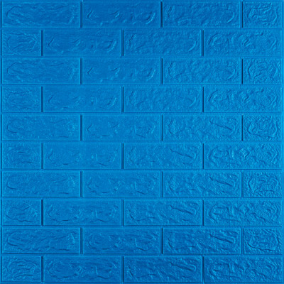 3D панель самоклеющаяся 700х770х5мм кирпич Синий (003-5) SW-00000154