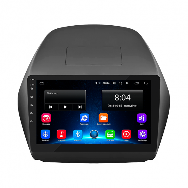 Штатная магнитола Lesko для Hyundai Tucson II 2009-2015 экран 10" 2/32Gb Wi-Fi GPS Base