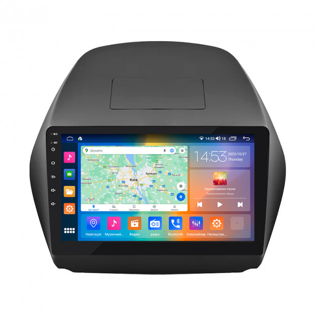 Штатная магнитола Lesko для Hyundai Tucson II 2009-2015 экран 10" 4/64Gb CarPlay 4G Wi-Fi GPS Prime