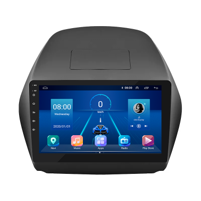 Штатная магнитола Lesko для Hyundai Tucson II 2009-2015 экран 10" 4/64Gb 4G Wi-Fi GPS Top