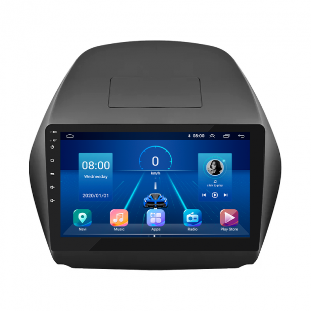 Штатная магнитола Lesko для Hyundai Tucson II 2009-2015 экран 10" 6/128Gb 4G Wi-Fi GPS Top