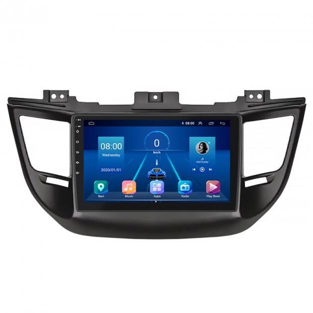 Штатная магнитола Lesko для Hyundai Tucson III 2015-2018 экран 9" 2/32Gb Wi-Fi GPS Base