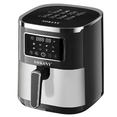 Аэрофритюрка Sokany SK 10052 1700W Аэрогриль безмасляная мультипечь для приготовления без масла 7 л с сенсорным управлением