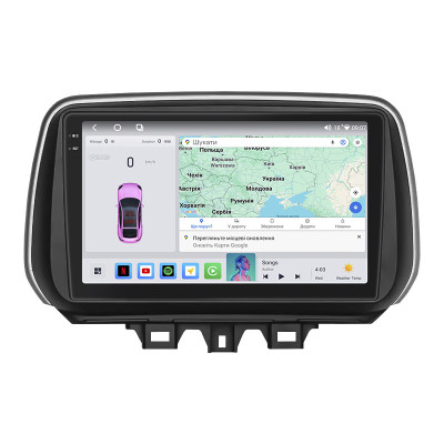 Штатная магнитола Lesko для Hyundai Tucson III Рестайлинг 2018-2021 экран 10" 4/64 QLED CarPlay 4G Wi-Fi GPS 360 Prime