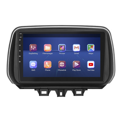 Штатная магнитола Lesko для Hyundai Tucson III Рестайлинг 2018-2021 экран 10" 2/32Gb 4G Wi-Fi GPS Top