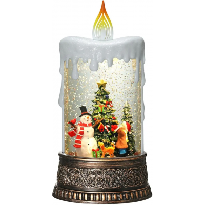Ночник новогодний Свеча XMAS WDL-23016B 10087, снеговик