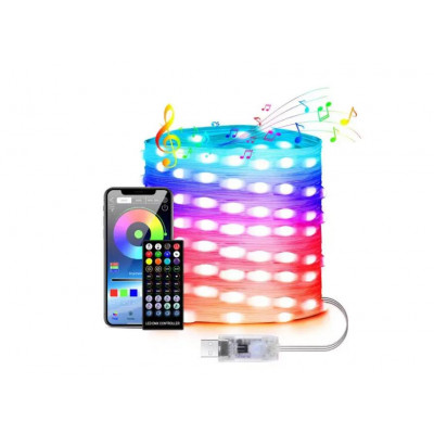 Уличные огни 5M Smart Bluetooth App Control Светодиодная LED гирлянда