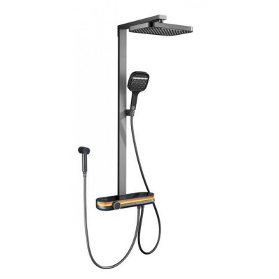 Душевая стойка с тропическим душем Shower set YLN16090L / Смеситель для ванной комнаты AND Gold