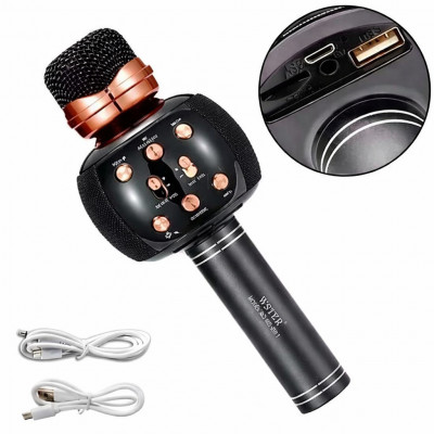 Беспроводной караоке микрофон с динамиком 5 тембров USB AUX FM Wster WS-2911