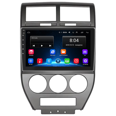 Штатная магнитола Lesko для Jeep Compass I 2006-2010 экран 10" 2/32Gb Wi-Fi GPS Base