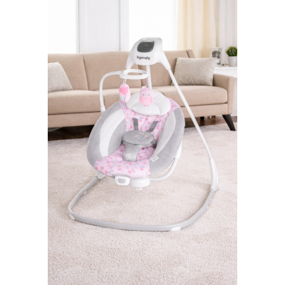 Электронные качели / Детские качели-шезлонг Ingenuity SimpleComfort 2в1 / Укачивающий центр для детей 6 скоростей