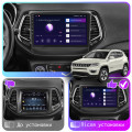 Штатная магнитола Lesko для Jeep Compass II 2017-н.в. экран 10" 4/64Gb CarPlay 4G Wi-Fi GPS Prime