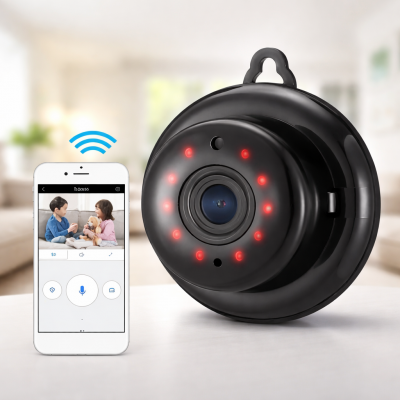Мини-камера с ночным видением DG-MYQ, 720P / Переносная WiFi камера с микрофоном / Охранная камера для дома