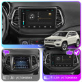 Штатная магнитола Lesko для Jeep Compass II 2017-н.в. экран 10" 4/32Gb 4G Wi-Fi GPS Top