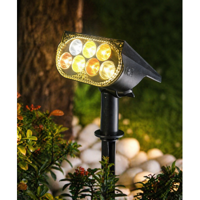 Садовый LED светильник на солнечной батарее Color Gradient Solar Spot Lawn Light