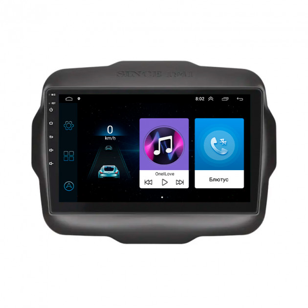 Штатная магнитола Lesko для Jeep Renegade I 2014-2019 экран 9" 1/16Gb Wi-Fi GPS Base
