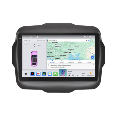 Штатная магнитола Lesko для Jeep Renegade I 2014-2019 экран 9" 4/64 QLED CarPlay 4G Wi-Fi GPS 360 Prime