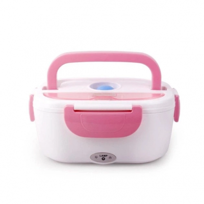 Ланчбокс с подогревом еды 220V, Electric lunch box, ланч-бокс Розовый