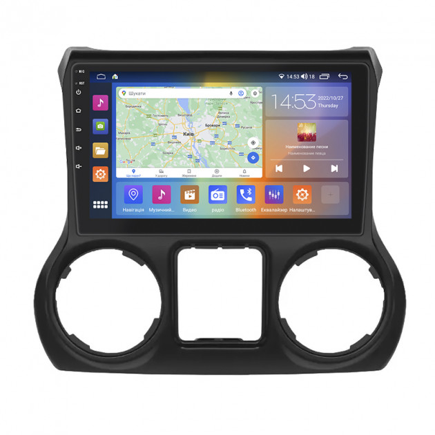 Штатная магнитола Lesko для Jeep Wrangler III (JK) 2007-2018 экран 10" 4/64Gb CarPlay 4G Wi-Fi GPS Prime