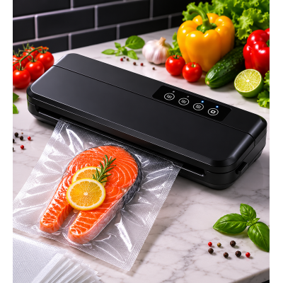 Вакууматор для еды Vacuum Sealer X GY-F973 / Вакуумный упаковщик 110W 60 кПа + пакеты